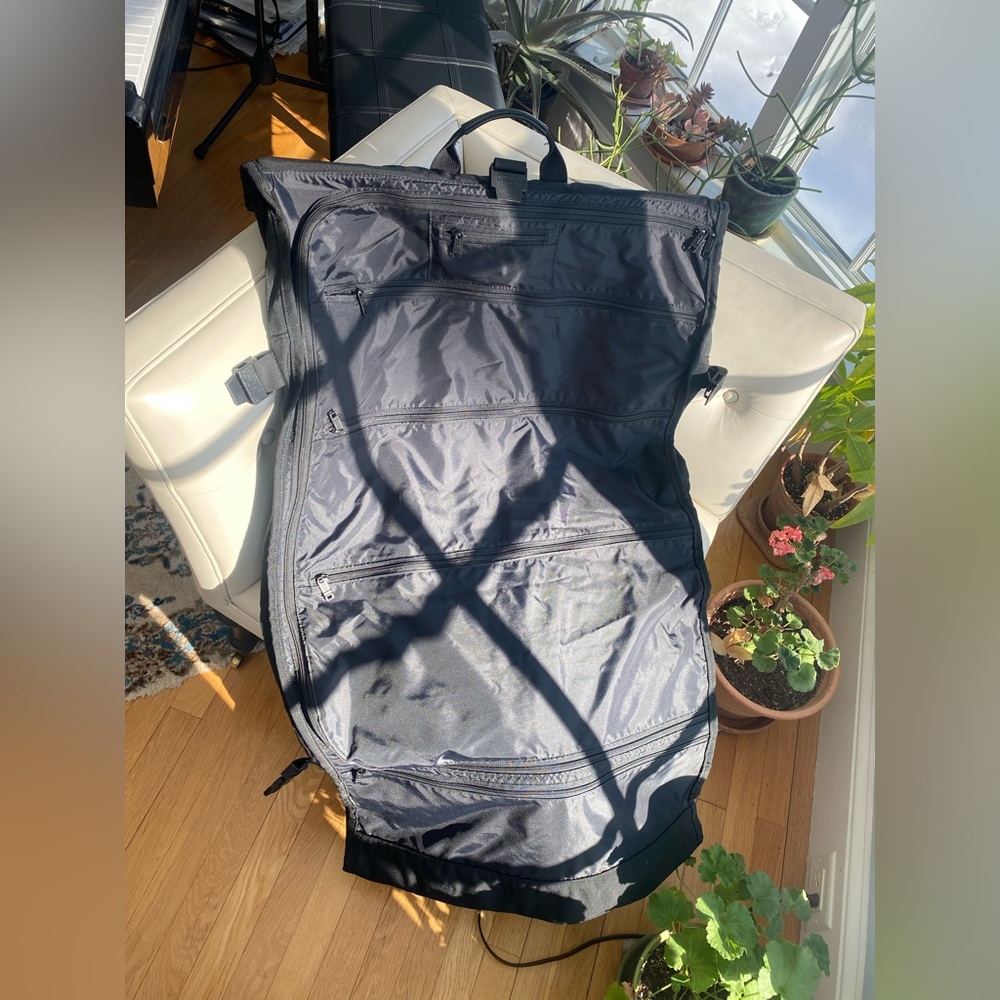 TUMI Black Garment Travel Bag | Classic Ballistic Nylon | Detachable Strap - Picture 8 of 16